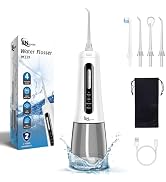 JNGOODS Cordless Water Dental Flosser Oral irrigator,JNGOODS 300ml Rechargeable Water flosser for...