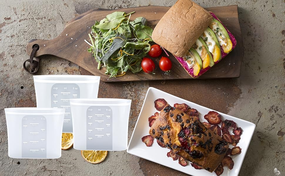 100% Silicone Food Storage Bags