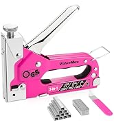 ValueMax Staple Gun, Heavy Duty 3-in-1 Manual Nail Gun with 2000 Staples, Remover, Upholstery Sta...