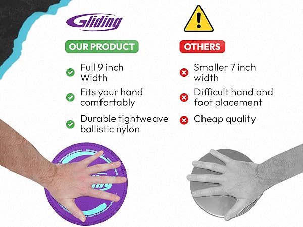 Gliding Discs Exercise Sliders for exercising on hard floors