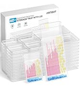 ARTDOT 60-Piece Diamond Art Storage Trays Kits for Adults with Lids, 2-in-1 Stackable Diamond Pai...