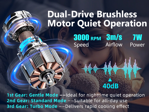 Dual-Drive Brushless Motor Quiet Operation