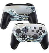 eXtremeRate Soft Touch Faceplate and Backplate for NS Switch Pro Controller, The Great Wave Patte...