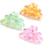 GQLV Big Hair Claw Clips-3PCS Cute Hair Clips for Women/Girls,Medium Hair Claw Clips for Thin Hai...