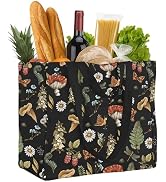 Miss Adola Large Canvas Grocery Tote Bag - Reusable Extra Large Shopping Shoulder Bags with 6 Inn...