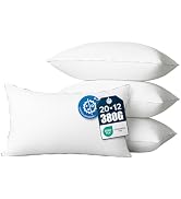 Phantoscope Hypoallergenic Throw Pillows Insert, 100% Virgin Fiber Throw Pillows - Indoor Pillow ...