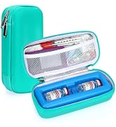 Lengke Insulin Vial Travel Case with Ice Brick – EVA Protective Cooler with Mesh Pocket, Shockpro...