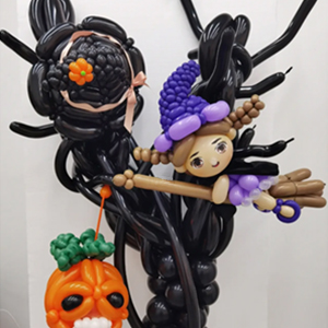 black long balloons