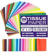 Purple Papers Multicolor Assorted Gift Tissue | 10x13 Inches Pack of 300 Sheets| Small and Medium...