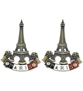 2Pcs 3D Metal Fridge Magnet Eiffel Tower Paris France Souvenir Gift Decor Refrigerator Magnets, K...
