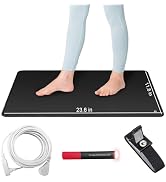 Grounding Mat Earth Connected Mat 11.8"x23.6" Grounded Mat for Desk,Feet,Dogs with Bracelet,Testi...