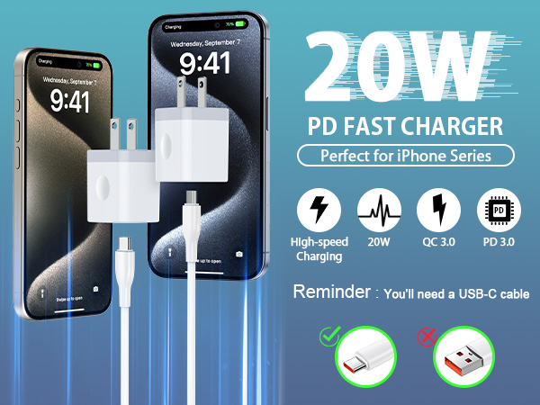 PD 3.0 USB Type C Fast Charger Cube