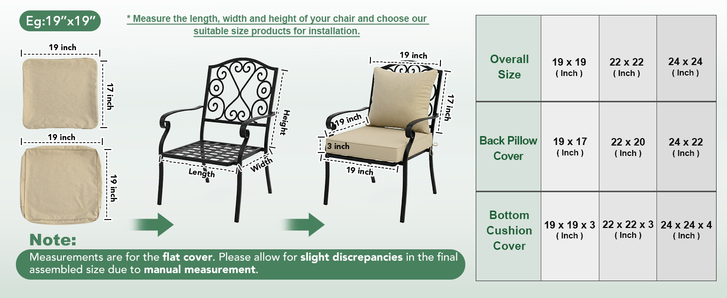 outdoor replacement cushions 19 x 19
