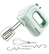 warran 300W Compact Lightweight Electric Hand Mixer, with Powerful Quiet DC Motor for Baking, Cak...