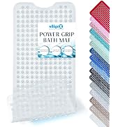 SlipX Solutions 39"x16" Power Grip Non Slip Bathtub Shower Mat, Clear | Stronger Wet Surface Prot...