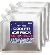 GURIN Reusable Ice Packs for Lunch Box/Coolers, Bag, or Backpack Coolers - Cold Up to 8-12 Hours ...