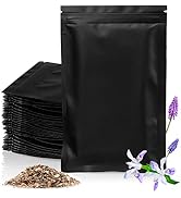 Resealable Bags 300 Pieces(4.6 x 7.7Inch)Smell Proof Bags Double-Sided Matte Black for Food Storage