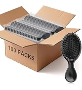 100 Pack Mini Hair Brushes Bulk, Travel Hair Brush Individually Wrapped, Soft Bristles Adds Shine...