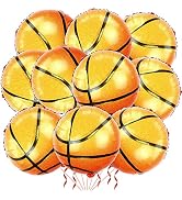 10 Pack 18 Inch Basketball Foil Balloons Basketball Birthday Party Sports Theme World Cup Party D...