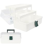 WEWLINE 13-Inch Art Box Organizer 3-Layer Craft Storage Organizer Sewing Kit Box with Handle Art ...