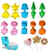 Hokkieam 10 PCS Cake Pop Molds Shapes Press Set,Multiple Cake pop cutter | Plastic Cake Pop Mold ...
