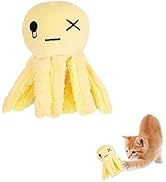 Andiker Cat Interactive Toy, Octopus-Shaped Cat Plush Toys with Crinkle Paper, Cat Toys for Indoo...