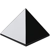 Runyangshi Natural Black Obsidian Crystal Pyramid Energy Generator | 2.0x2.0in (5x5cm) Healing Cr...