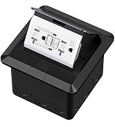 KYHSHJ Pop Up Floor Electrical Outlet with 20 Amp Stainless Steel GFCI Tamper Receptacle Outlet, ...