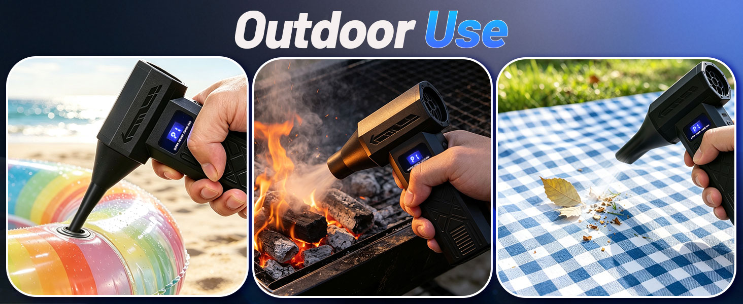 Mini Blower Compressed Air Duster Electric Air Duster, 4-Gear Adjustable for Ouidoor Use
