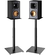 22”-32“ Speaker Stand Pair for Surround Sound,Holds 55 LBS,Metal Base | Cable Management, 11.8 in...