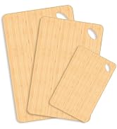Viretang Small Bamboo Cutting Board, Wooden Cutting Boards for Kitchen Set of 3 Cutting Board for...