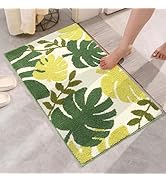 voofly Bathroom Rugs Soft Microfiber Bath Mat Tropical Machine Washable Non Slip Bathmats for Bed...