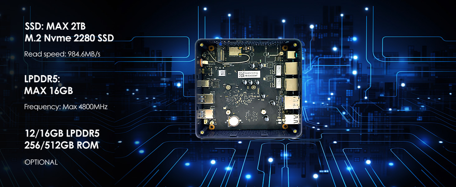 N6M N150 LPDDR5; SSD up to 2TB