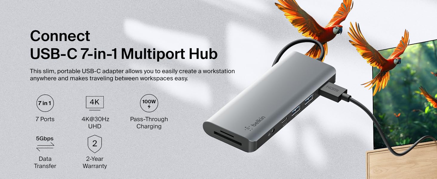 Belkin Connect 7-1 USB-C Multiport Hub