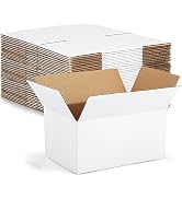 Eupako 10x7x5-Small-Shipping-Boxes-30-Pack-White-Corrugated-Box-Mailers, Cardboard Boxes for Pack...