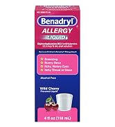 Benadryl Allergy Medicine in Wild Cherry Flavored Liquid