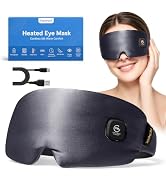 Heated Eye Mask for Dry Eyes, Silk Cordless Moist Warm Eye Compress, FSA Eligible HSA, Rechargeab...