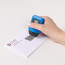 Stamp being used on envelope