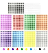 1/4" Small Colored Dot Stickers 3/8" & 1/2" Round Circle Stickers Tiny 10 Colors Coding Labels Mi...