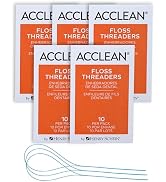 Acclean Floss Threaders, Dental Floss Threaders for Bridges, Orthodontic Appliances & Implants, 5...