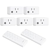 TREEWELL Remote Control Outlet, Wireless Remote Light Switch for Household Appliances, No Wiring ...