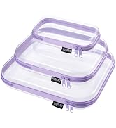 YQBRAO 3 Pack Hard Sided Clear Zipper Case for Storage- Thickened-Grade Clear Hard Shell Zipper C...