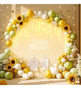 7.2 ft Ivory Round Backdrop Cover with Lights Circle Wedding Arch Backdrop Cover with Fairy Light...