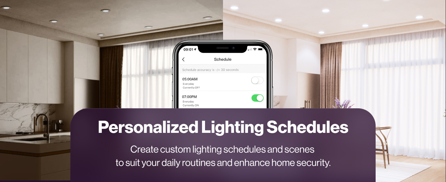 personalized lighting schedules