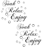 2Pcs Bathroom Wall Decals, Soak Relax Enjoy Stickers,Wall Art Decal Quotes Stickers,Beautiful Art...