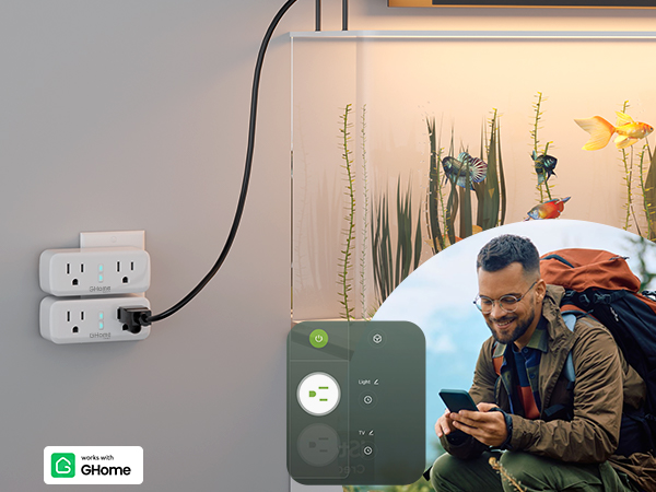 GHome Smart Plug Outlet Extender 15A