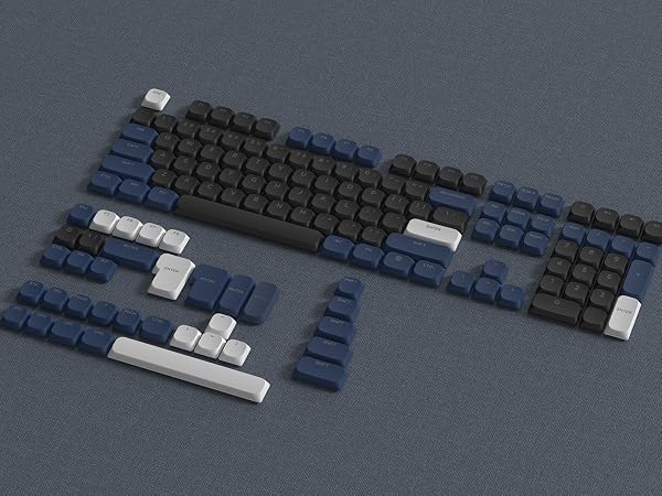 Low Profile Keycaps - PBT Shine Through Keycaps for Mechanical Keyboard Custom Key caps