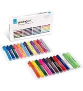 KINGART Tempera Paint Thin Sticks, 24 Colors Solid Tempera Paint for Kids, Super Quick Drying, Wo...