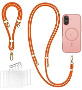 YENAPOON Cell Phone Lanyard Crossbody, 1 Neck Strap, 1 Wrist Strap | Adjustable, 4 Tether Tabs, P...