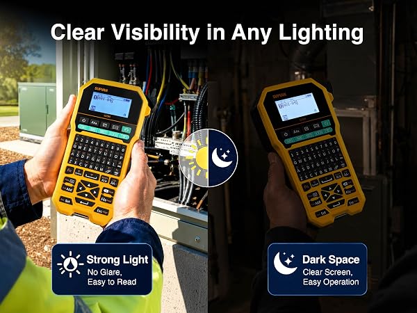 LCD Backlit Display: Strong Sunlight & Low Light Visible
